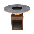 Rusty corten barbecue charcoal bbq grills
